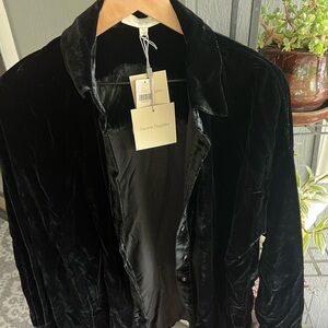 Favorite Daughter Women's Black Velvet shirt